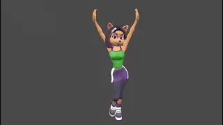 Liz Bandicoot hologram dance - Slide Coliseum. (Crash Nitro Fueled)
