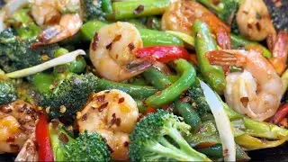 Shrimp Vegetables Stir Fry  with Orange Sauce橙香快炒虾仁时蔬  |You Can&rsquo;t Resist | Have to Try