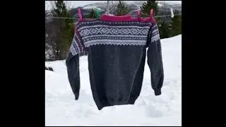 Sewing in sleeves on a knitted sweater