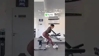 Bulgarian Split Squat Hack ✅ #gymhacks #fitnesshacks #fitnesstips #gymtips #fitness #gym