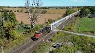 Drone Video of trains in Canada. CN Rail, VIA Rail, Kingston Sub. #canada #canadianrailway #railway