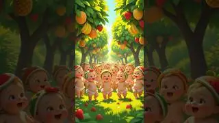 Funny Chubby Cartoon Babies in Magical Fruit Garden | Animation #cat #cuteanimal #shorts #ainimation