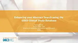 CSD Tutorial - Enhance your abstract search