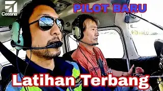 Flight Training new Student with Cessna 172, Full ATC communication with Budiarto Airport