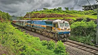 09331 Kochuveli Indore Special | 02978 Marusagar Special | BCNA Freight | Monsoon Konkan Railway