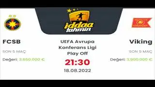 FCSB Viking İddaa Tahminleri 18 Ağustos 2022 #iddaa