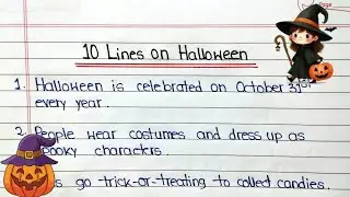 10 Lines Essay On Halloween In English | Halloween Essay | Paragraph On Halloween In English