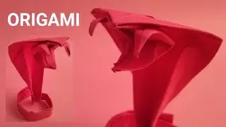 how to make origami snake - origami cobra easy - paper snake - easy origami