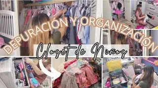✅Depuración y Organización de Ropa de mis Ñinos👧🏻🧑🏻Clóset PEQUEÑO Compartido|Metodo KONMARI