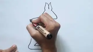 kangaroo drawing using numbers simple step by steps