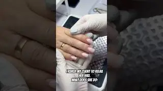 I asked my client to relax her had.What would you do in this situation? #manicure #storytime