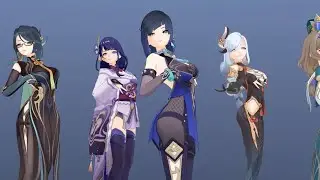【Genshin Impact: MMD】Raiden Ei &times; Yelan x Xianyun x Shenhe x Lisa【EASY】