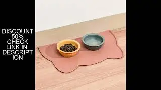 Pet Feeding Mat For Dogs & Cats, Thin Silicone Waterproof Cat Food Mat Cat Bowl Mat With Raised Edge