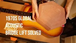 Acoustic Guitar Bridge Lift Solved-1970s Global MIJ