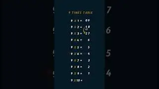 9 times table #maths #timestabletrick #shorts