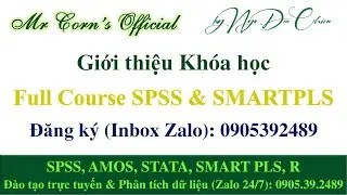 GIỚI THIỆU KHÓA HỌC FULL COURSE SPSS & SMARTPLS | ĐĂNG KÝ (ZALO): 0905392489 | NGÔ ĐỨC CHIẾN