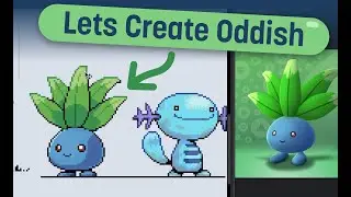 How to make Pokemon Pixel Art - Oddish