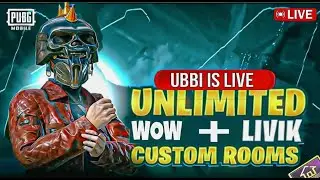 PUBG MOBILE LIVIK + WOW UC CUSTOM ROOM | RP GIVEAWAYS  | UBBI IS LIVE