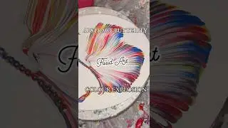 🦋wow!🤩Abstract butterfly-satisfying fluid art/chain pull technique #youtubeshorts #shorts #art