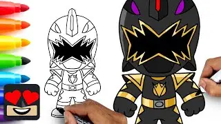 How To Draw Black Ranger | Power Rangers Dino Thunder