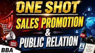 Sales Promotions and Public Relations One shot, Full syllabus bba/bcom