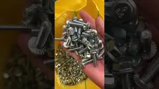 The screws are galvanized in this way.#galvanized #zincplating #bluezinc