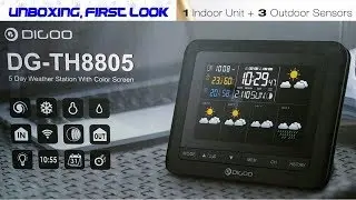 DIGOO DG-TH8805 Clock Alarm & Wireless Weather Station - Unboxing, First Look