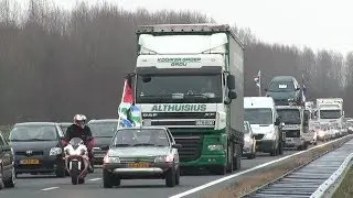 Blockade A7 near Bad Nieuweschans March 7, 2014