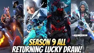 Season 9 2025 All Upcoming Returning Lucky Draws | Mythic CX9 & Legendary Dark Shepherd Back | Codm