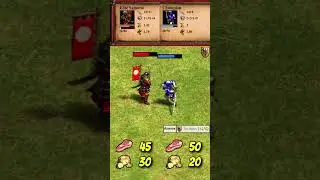 Elite Samurai vs Champion (Teutons) | The Three Kingdoms | AoE2 #Shorts