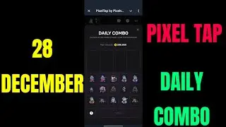 Pixel tap daily combo 28 december | Pixel tap combo today | Pixel tap daily combo card