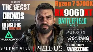 RX 9060XT + Ryzen 7 5700X em 10 Jogos Atuais e Pesados, 5700X vale a Pena?