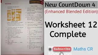 Oxford CountDown level 4 Solution Worksheet 12 complete | Enhanced Blended Edition |