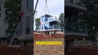 A popular outdoor space capsule B&B in the future B&B hotel.#spacecapsule #mobilehome