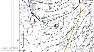 Severe weather outbreak - Hand analysis at high speed - April 4, 2023 - 1600 UTC