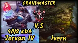 Djoko (JARVAN IV) vs IVERN - 9/1/8 KDA JUNGLE GAMEPLAY - EUW Ranked GRANDMASTER
