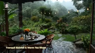 Rainy Garden Tea Ritual | Japanese Zen Retreat | Deep Sleep & Relaxation ASMR