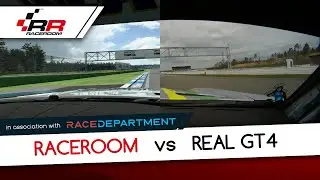 Comparing RaceRoom vs real AMG GT4 at Hockenheimring - Simracing vs Real GT4 Race Car