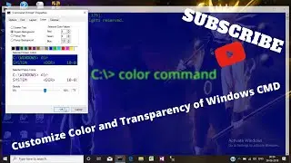 Change and Customize Color and Transparency of Windows CMD [in Hindi]