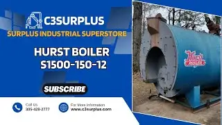 300 HP Hurst 150 PSI Steam Boiler Gas Fired 1995 Model S1500-150-12