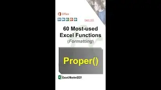102 Excel Formatting Function - proper() #shorts #youtubeshorts