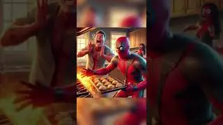 Cooking competition 🤣🤣/Deadpool VS Spider man Who will win?😂 #marvel #spiderman #deadpool #cooking