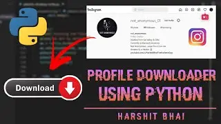 Make a Instagram Profile picture downloader using python with just 4-5 lines of code | #python