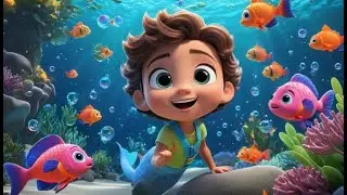 Five Sleepy Fish Playing Hide & Seek | English Nursery Rhyme | Kids Songs | Baby Music