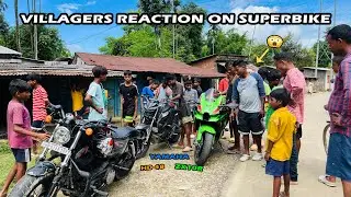 Villagers REACTION on SUPERBIKE zx10r || KUMBAH ASSAM || VLOG 432 || KP VLOG SILCHAR