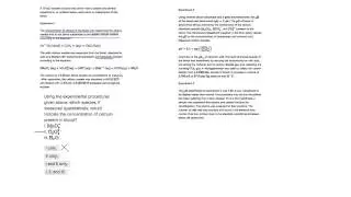 ACT Science Research Summaries Question- Quantitative Calcium Measurements