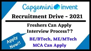 Capgemini Pooled Off- Campus Recruitment Drive - 2021 | Hiring Freshers For Multiple Role!!