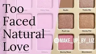 Gold Shimmer Smokey Glam  Too Faced Natural Love Collection Palette