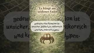 Metapher - Es h&auml;ngt am seidenen Faden #Metaphern #metaphor #Sprachbilder #Wortkunst #Gedankenbilder