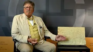 Lot 30 Egyptian Limestone Bas-Relief Panel with Tim Wonnacott